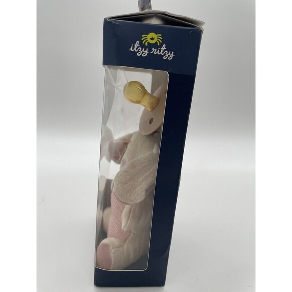 Baby Itzy Ritzy Bitzy Pal Bunny Pacifier & Cotton Lovey Plush Toy Pink 0-6 Mos - Picture 7 of 9